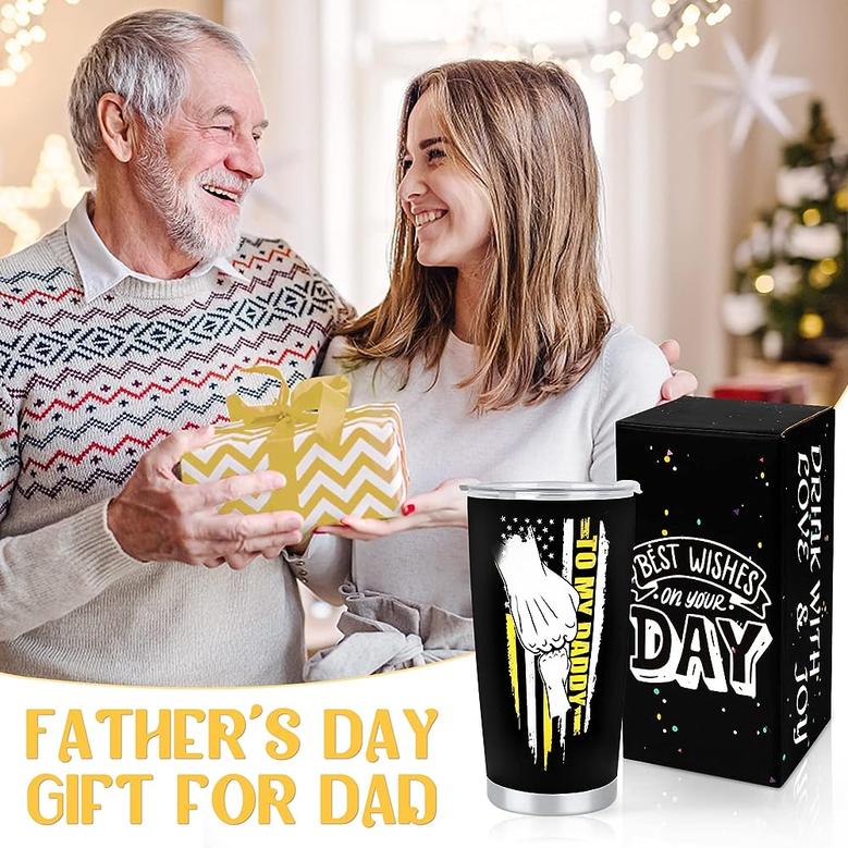 Gifts For Dad, Birthday Gifts for Dad from Daughter Son Tumbler 20oz, Funny Dad Nutrition Fact, Unique Christmas Gift Father's Day Gift For Dad