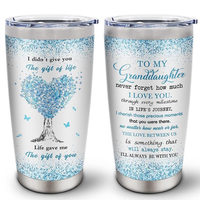 Granddaughter Gifts, Granddaughter Gifts From Grandma, Birthday Gifts For Granddaughter Tumbler 20oz, Love You Forever Motivational Inspiring Quote