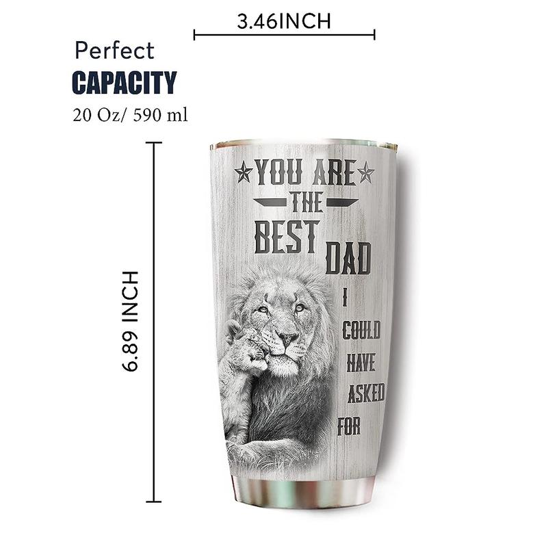 Cool Dad Gifts From Daughter, To My Dad 20 Oz Stainless Steel Coffee Tumbler, Thanksgiving Tumbler 20oz To Best Dad, Father's Day Gift Idea