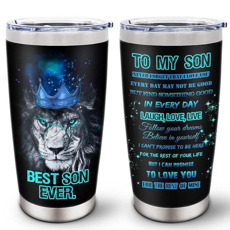 Gifts For Son on Father's Day, Son Gifts From Mom, Best Son Stainless Steel Tumbler 20oz, Lion Son Gifts From Dad, Best Son Ever Gift Tumbler 20oz