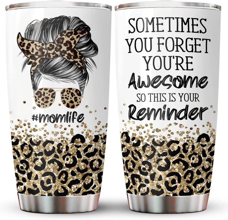 Mom Gifts, Birthday Gift for Mom, Mom Life Tumbler 20 oz, Mom Gifts From Kid Tumbler 20oz, Funny Gift For Moms From Daughter Son Husband Travel Cup