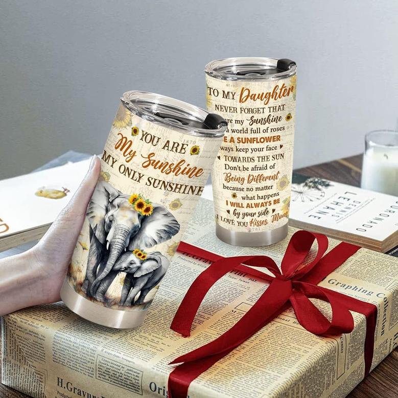 Daughter Gifts From Mom, Mother Day Gifts For Daughter My Only Sunshine, Birthday Gifts For Daughter Tumbler 20oz, 2023 Graduation Gift For Daughter