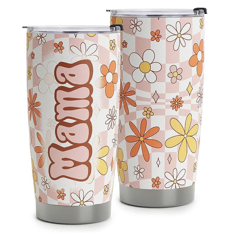 Groovy Mama Tumbler 20oz, Gifts for New Mom, Mama Gifts, Mom Birthday Gifts Tumbler 20oz, Retro Mama First Time Mommy First Mothers Day Gift Idea