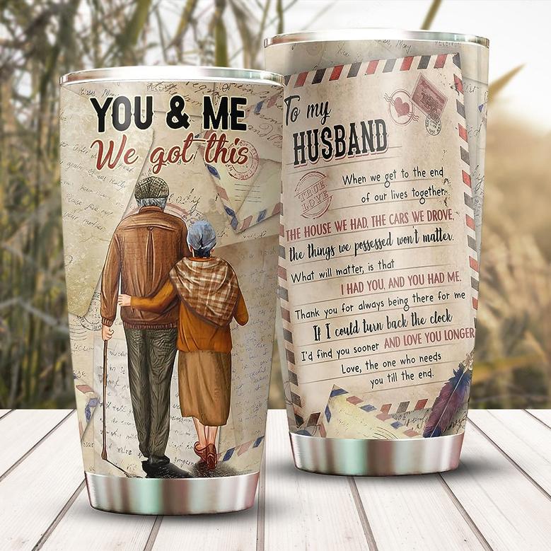 Husband Birthday Gift, Gifts for Husband, Valentine's Day, Romantic Gifts for Him from Wife Tumbler 20oz, We Got This Travel Cup Couple Gift