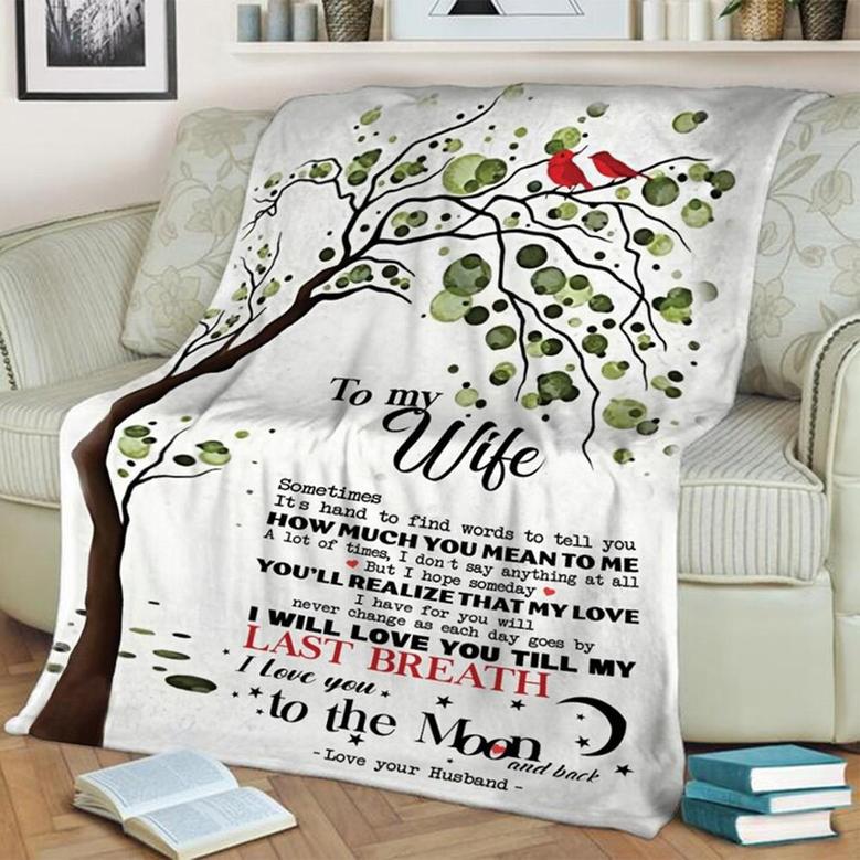 A Letter To My Wife Blanket, Women's Day Gifts, Christmas Gift For Wife, Anniversary Gift, Wife Blanket
