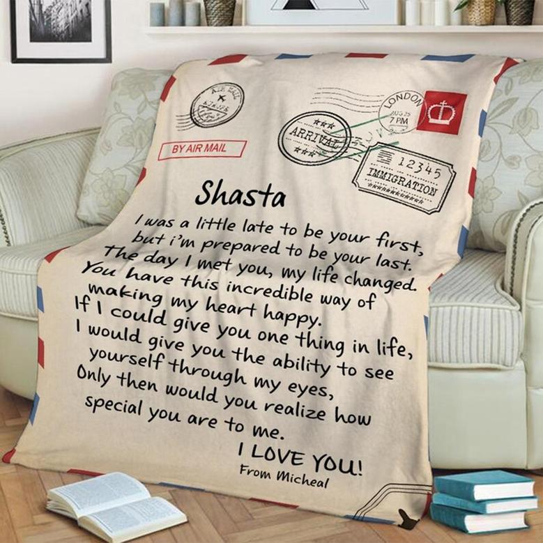 A letter to someone Blanket, Fleece Sherpa Mink Blankets, Christmas Gift For Her, Anniversary Gift