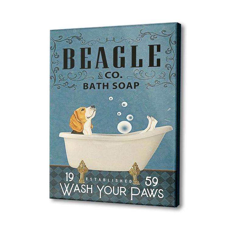 Beagle Co Bath Soap Wash Your Paws Canvas