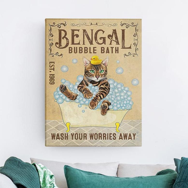 Bengal Bubble Bath Wash Your Worries Away Canvas
