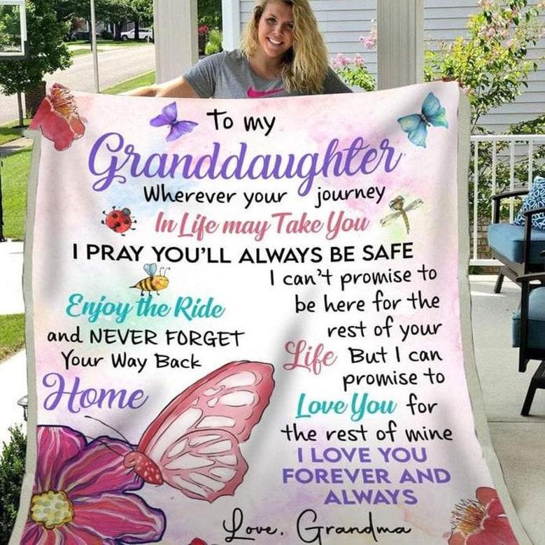 Blanket for granddaughter, Grandma Nana, Personalized Fleece Sherpa Blankets, Grandma's blanket, Mimi gifts, mommy, Custom family blanket