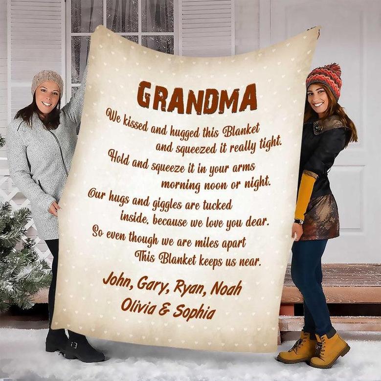 Blanket For Granny, Custom Fleece Blanket, Blanket And Throws, Grandparent's Day Gift, Gift For Nana, Grandpa, Grandma, Personalized Blanket