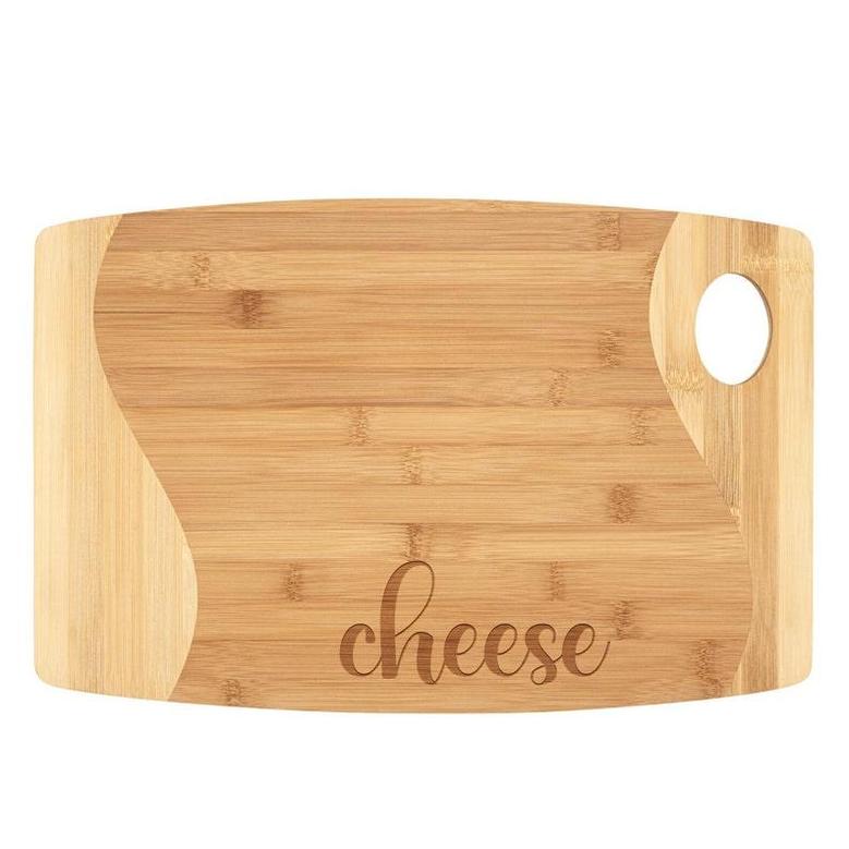 Cheese Cutting Board Eco Friendly Organic Bamboo Wood Engraved Charcuterie Tray Kitchen Decor Thanksgiving Table Birthday Christmas Gift