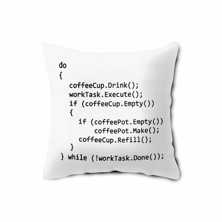 Computer Science C Programmer Coder Pillow Case