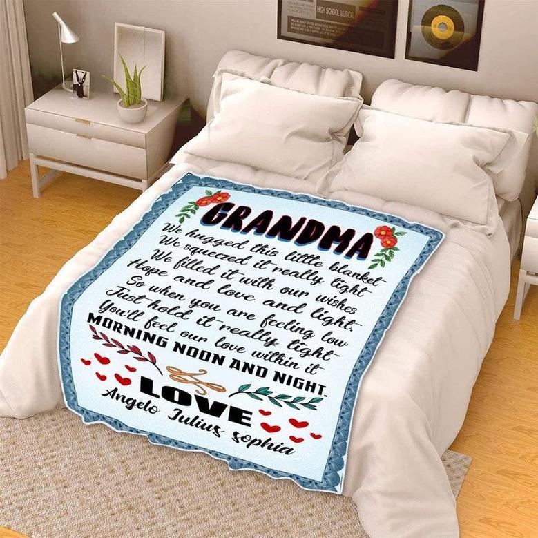 Customized Blanket For Grandma, Grandpa, Nana, Papa, Gift For Grandparent's Day, Christmas, Birthday, Thanksgiving, Gift For Grandparents