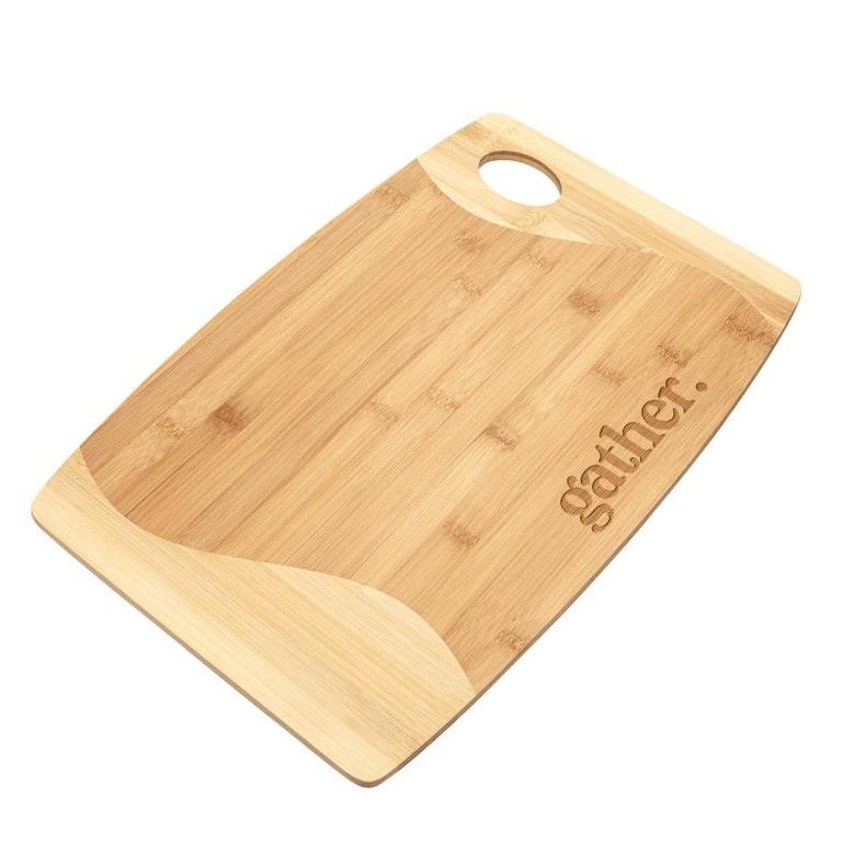 Gather Cutting Board Organic Eco Friendly Bamboo Etched Thanksgiving Kitchen Home Table Decor Charcuterie Cheese Birthday Christmas Gift