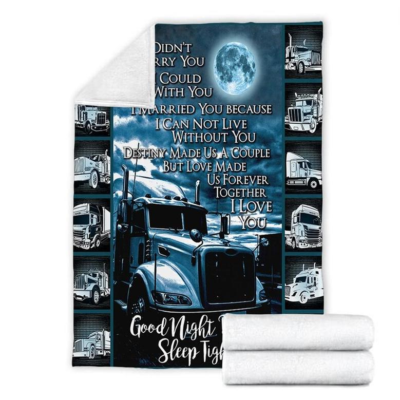 Goodnight Baby Sleep Tight Blanket, Fleece Sherpa Blankets, Tractor Daddy blanket gifts, Christmas gifts for Dad, blanket for tractor