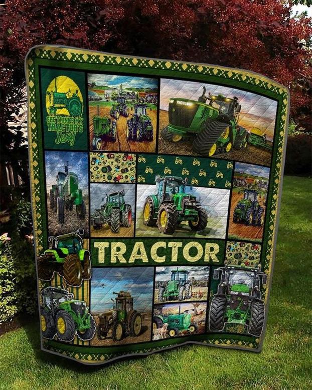 Green Tractor blanket, farming truck blanket, blanket for tractor boy, blanket for farmer, Christmas blanket, daddy grandpa gifts, son gift