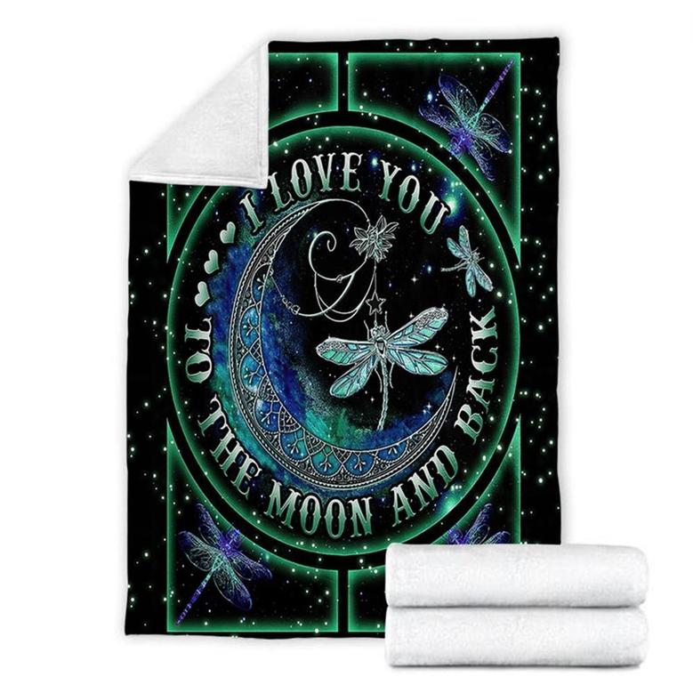 I Love You To The Moon And Back Blanket, Special Blanket, Anniversary Gift, Christmas Memorial Blanket Gift Friends and Family Gift