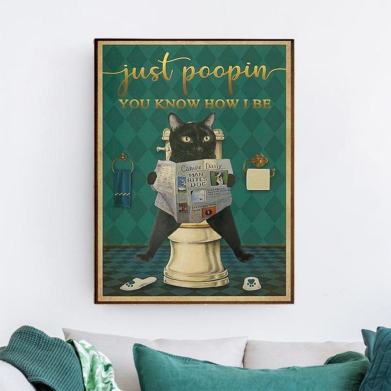 Just Poopin You Know How I Be Canvas | Home Art Decor