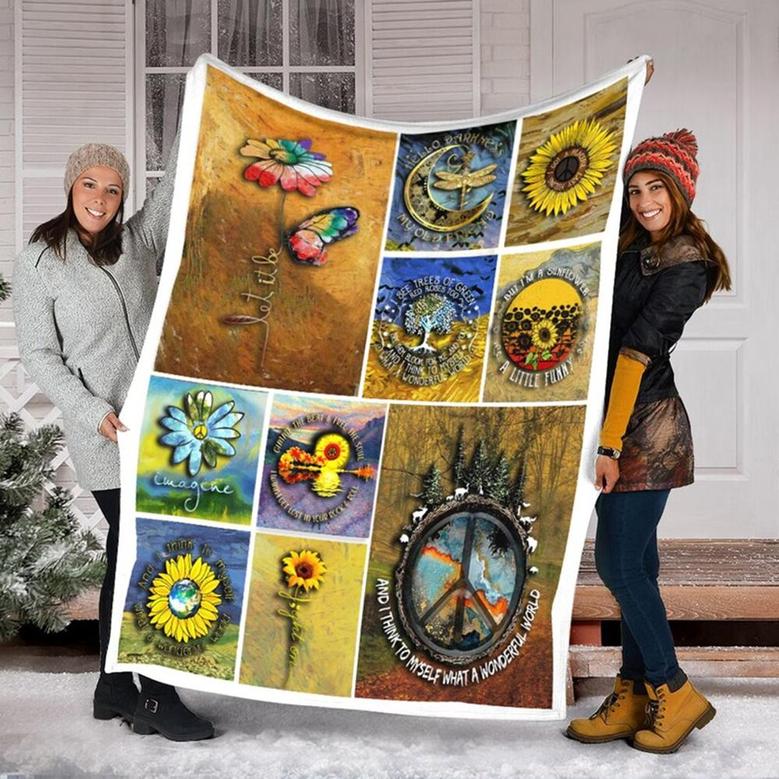 Let It Be Blanket, Fleece Sherpa Mink Blankets, Christmas Gift, Anniversary Gift
