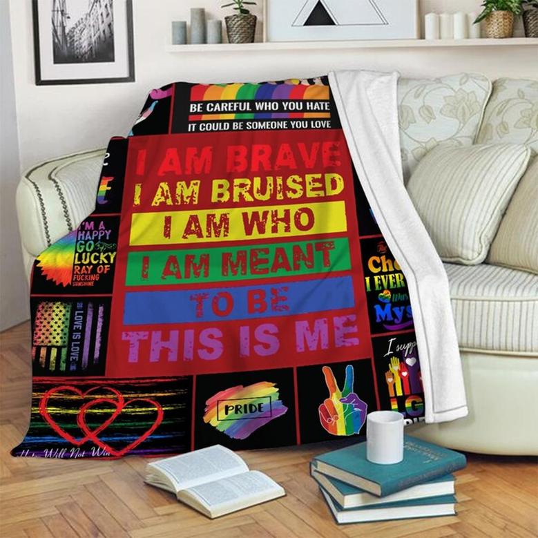 LGBT Blanket, Gift For gay , Fleece Sherpa Mink Blankets, Christmas Gift, Anniversary Gift