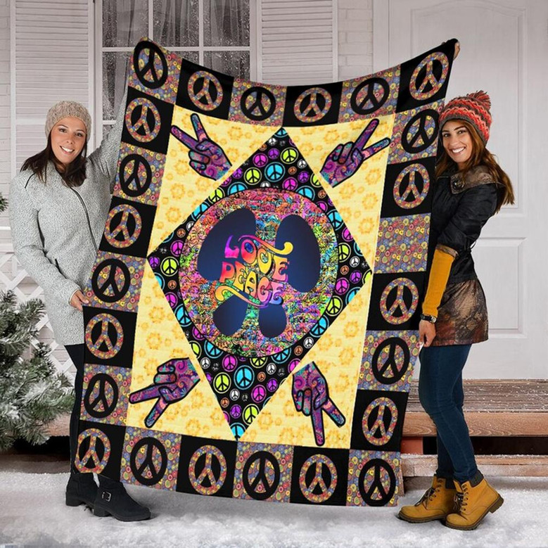 Love Peace Blanket, Hippie Blanket, Anniversary Gift, Camping Blanket, Outdoor Blanket Love Peace Blanket, Hippie Blanket, Anniversary Gift, Camping Blanket, Outdoor Blanket