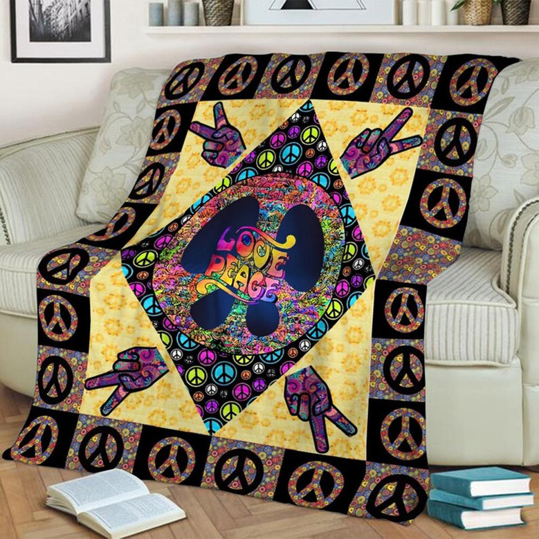 Love Peace Blanket, Hippie Blanket, Anniversary Gift, Camping Blanket, Outdoor Blanket Love Peace Blanket, Hippie Blanket, Anniversary Gift, Camping Blanket, Outdoor Blanket