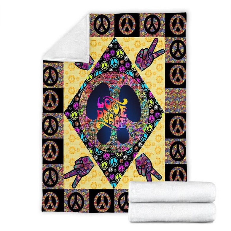 Love Peace Blanket, Hippie Blanket, Anniversary Gift, Camping Blanket, Outdoor Blanket Love Peace Blanket, Hippie Blanket, Anniversary Gift, Camping Blanket, Outdoor Blanket