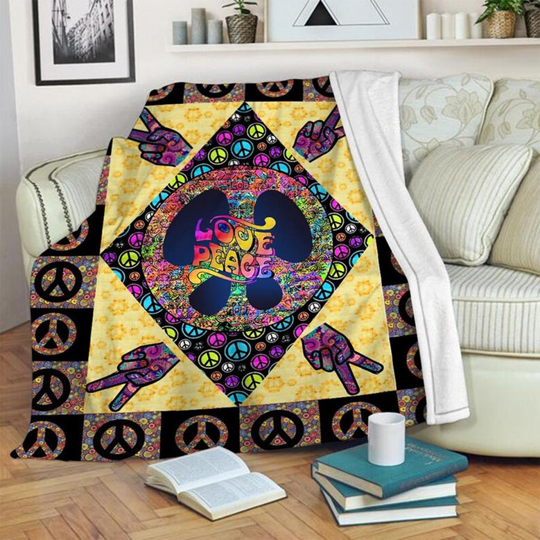 Love Peace Blanket, Hippie Blanket, Anniversary Gift, Camping Blanket, Outdoor Blanket Love Peace Blanket, Hippie Blanket, Anniversary Gift, Camping Blanket, Outdoor Blanket