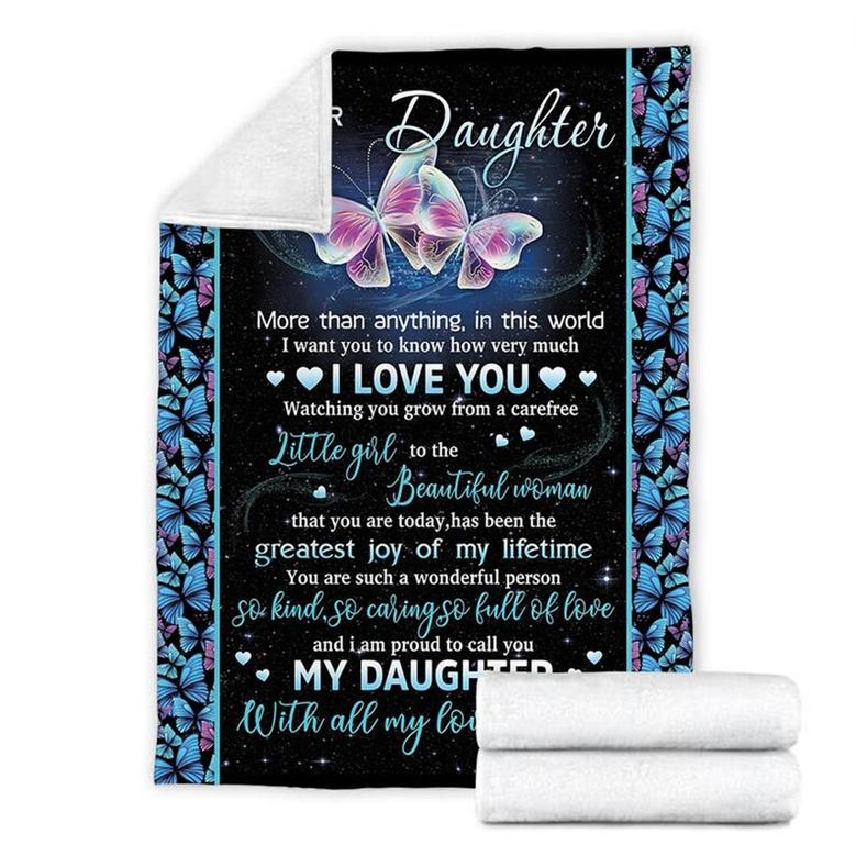 My Dear Daughter Blanket, Gift For Birthday Girl, Anniversary Gift, Daughter Blanket, Gift for Daughter
