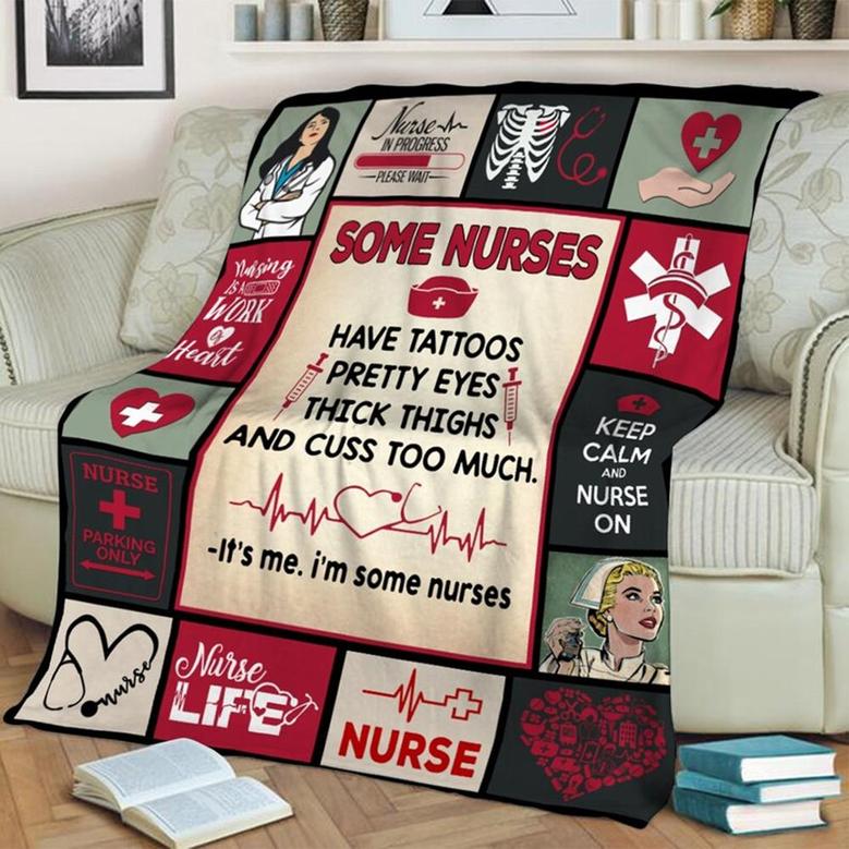 Nurse Blanket, Mother's Day Gifts, Christmas Gift For Mom Nurse , Anniversary Gift, Nurse Blanket