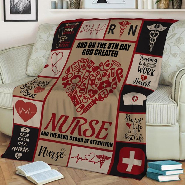 Nurse Life Is The Best Life Blanket , Women's Day Gifts, Christmas Gift For Mom Nurse , Anniversary Gift, Nurse Blanket
