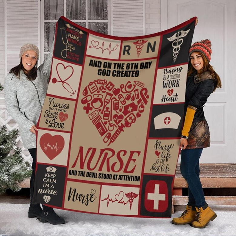 Nurse Life Is The Best Life Blanket , Women's Day Gifts, Christmas Gift For Mom Nurse , Anniversary Gift, Nurse Blanket