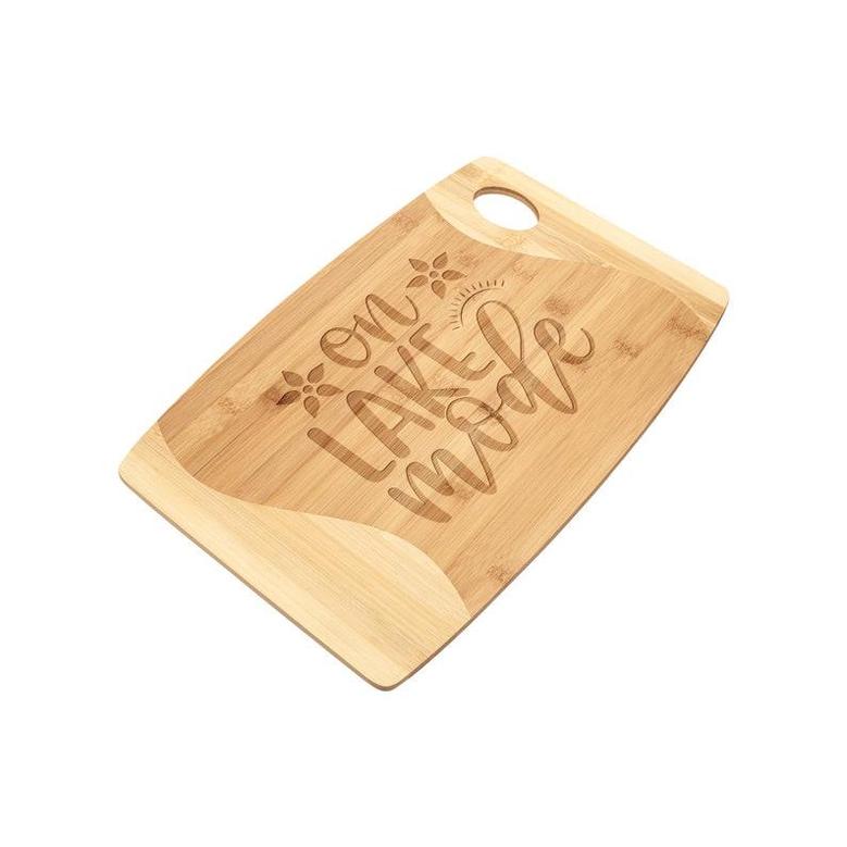 On Lake Mode Bamboo Laser Etched Cutting Board, RV gifts Camper decor, RV decor, Custom Camping Cutting Board, RV Kitchen