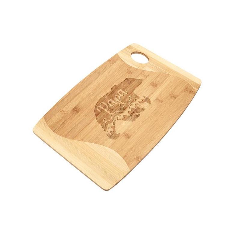 Papa Bear Laser Etched Bamboo Cutting Board, RV gifts Camper decor, RV decor, Custom Camping Cutting Board, RV Kitchen, Nature Lovers Gift