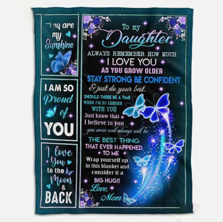 Perfect gift for daughter, daughter blanket, gift from dad and mom, christmas blanket, gifts for daughter, daughter's birthday, family gifts