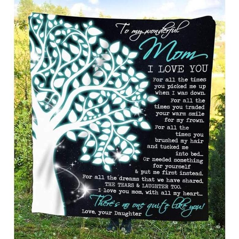 Perfect gifts for mom, Mother's blanket, Gift for mommy, Christmas gift, Personalized Fleece Sherpa Blankets, mom's birthday