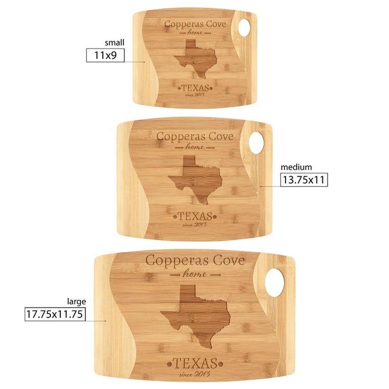 Personalized Home City State Bamboo Cutting Board
