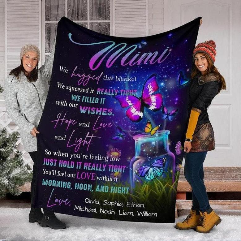 Personalized Mimi blanket, blanket gift for Grandma,mom blanket, granddaughter, mother gifts, Custom name blanket, nana gifts, gift for mom