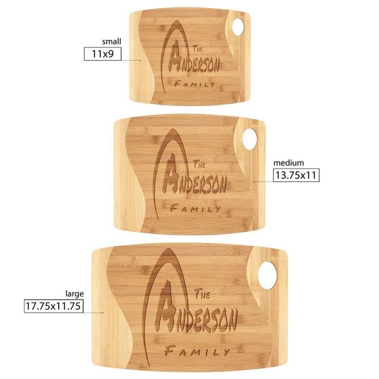 Personalized Modern Marker Font Bamboo Cutting Board