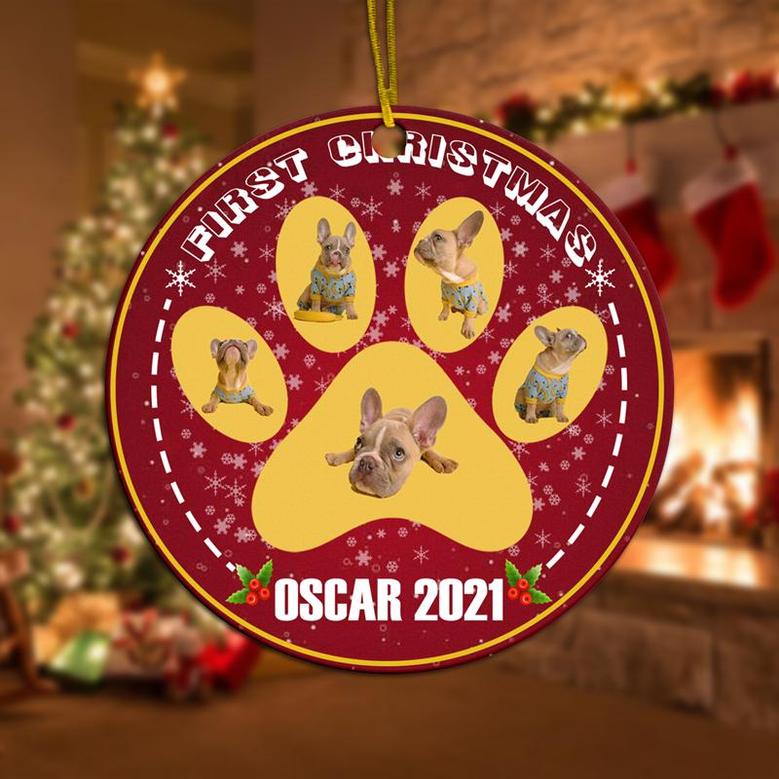 Personalized Paw Print Ornament | Christmas Gift For Pet Lovers | Custom Photo Ornament