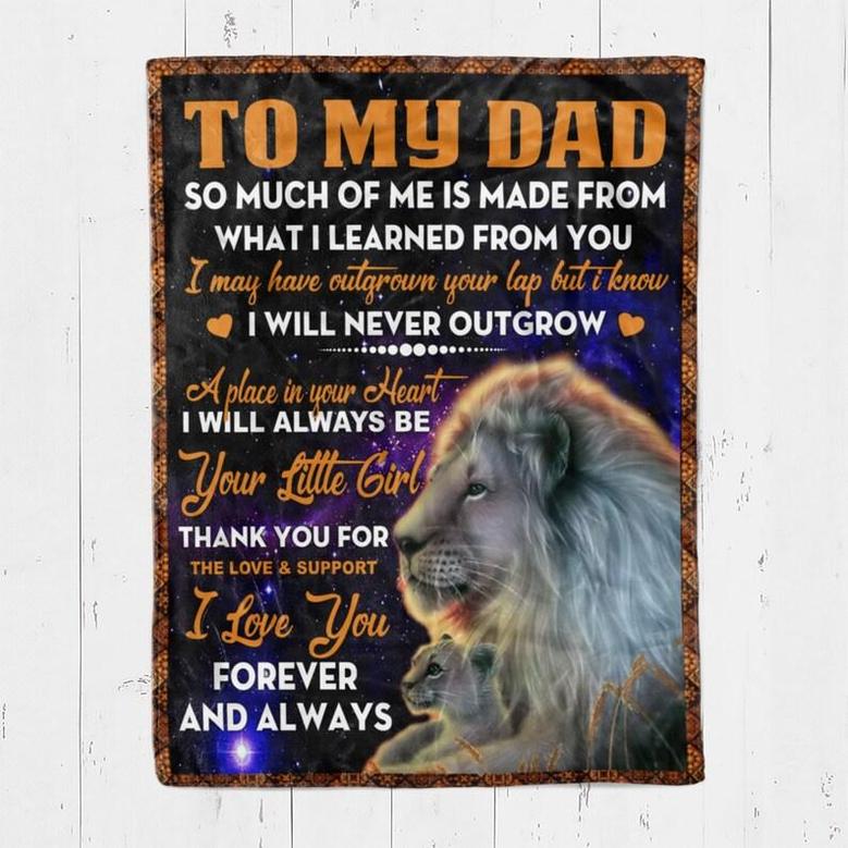 Personalized To My Dad I Love You Forever | Fleece Sherpa Woven Blankets| Gifts For Father, Dad| Father's Day Gifts