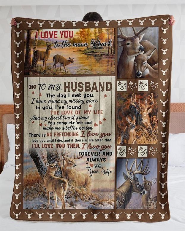 Personalized To My Husband I Love You From Wife| Fleece Sherpa Woven Blankets| Gifts For Husband|Christmas Gifts
