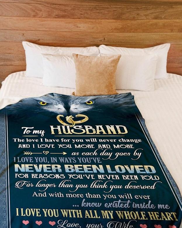 Personalized To My Husband I Love You More And More| Fleece Sherpa Woven Blankets| Gifts For Husband