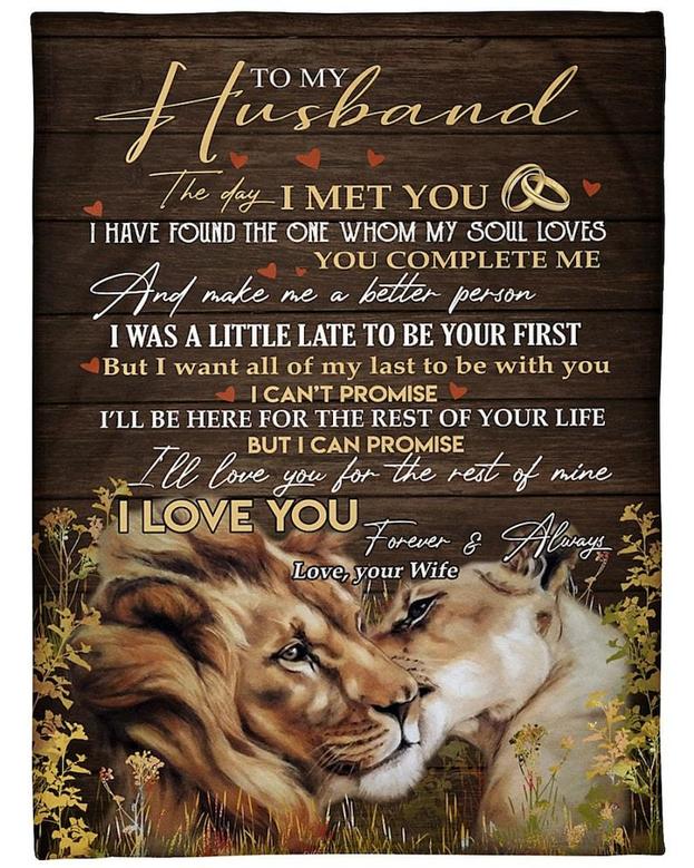 Personalized To My Husband I Love You Your Wife| Fleece Sherpa Woven Blankets| Gifts For Husband