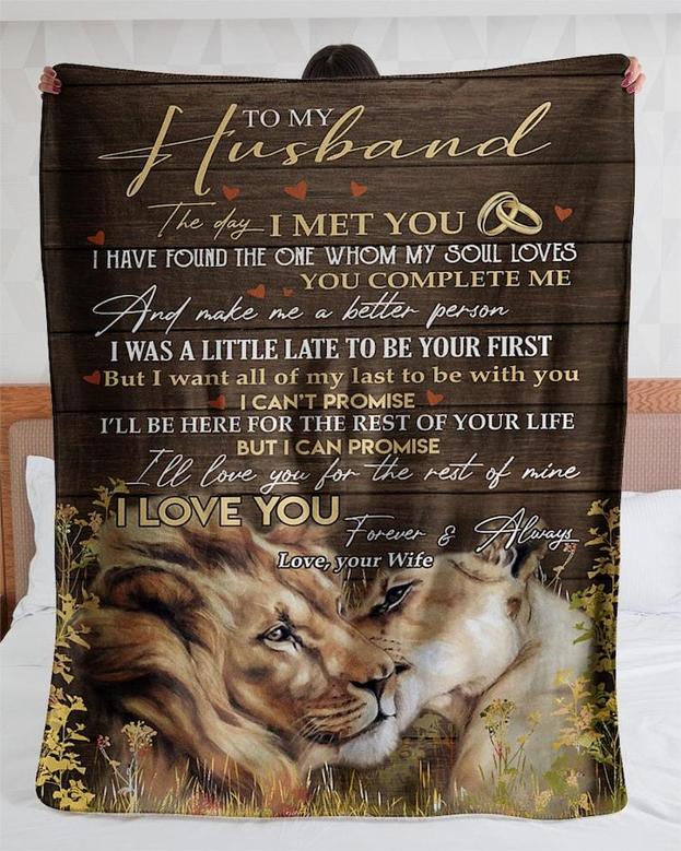 Personalized To My Husband I Love You Your Wife| Fleece Sherpa Woven Blankets| Gifts For Husband