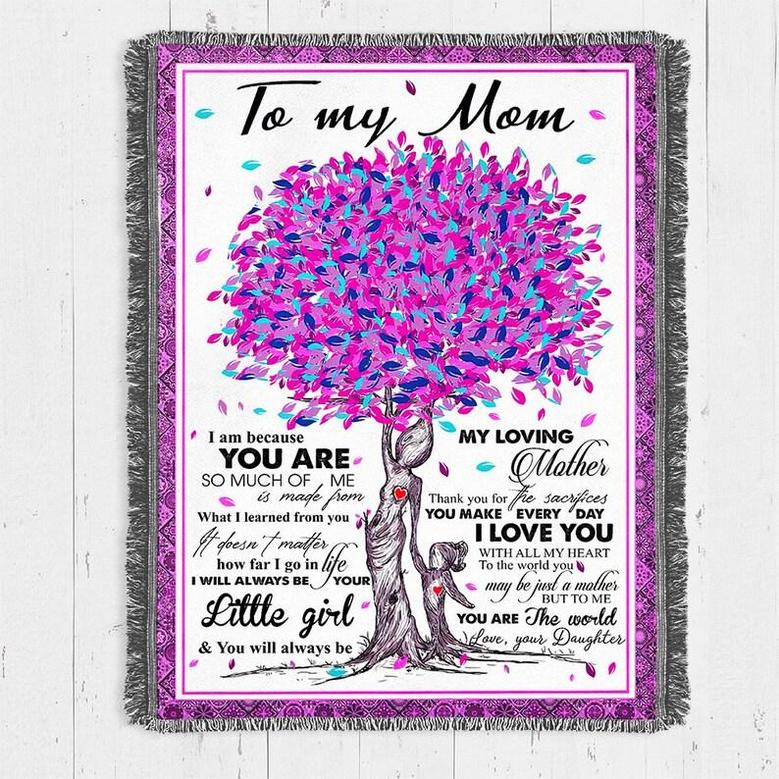 Personalized To My Loving Mother | Fleece Sherpa Woven Blankets| Mothers Day Gifts 2021| Blanket for Mom| Gift for Mothers