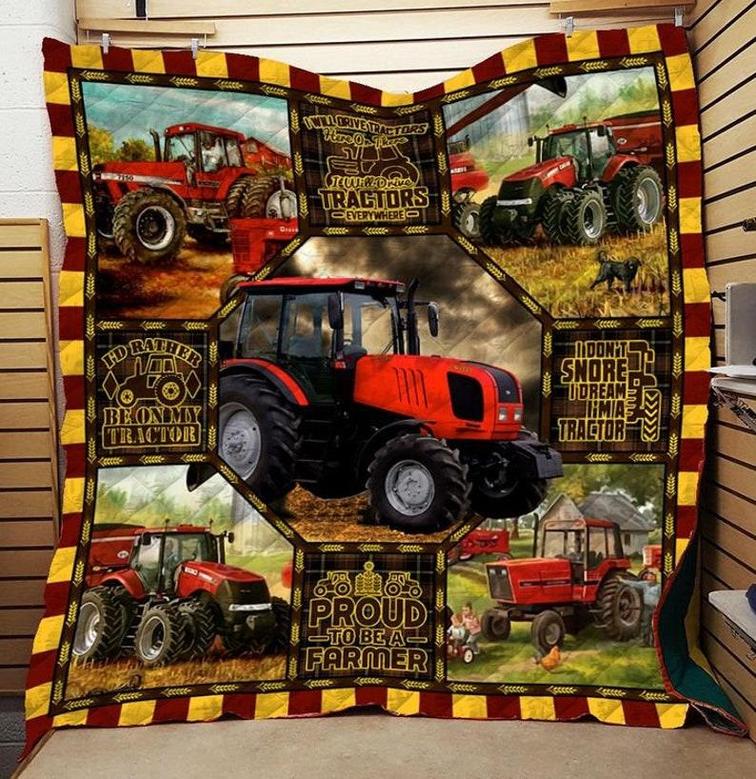 Red tractor blanket,farming truck blanket, blanket for grumpy grandpa, blanket for farmer, Christmas blanket, blanket for daddy