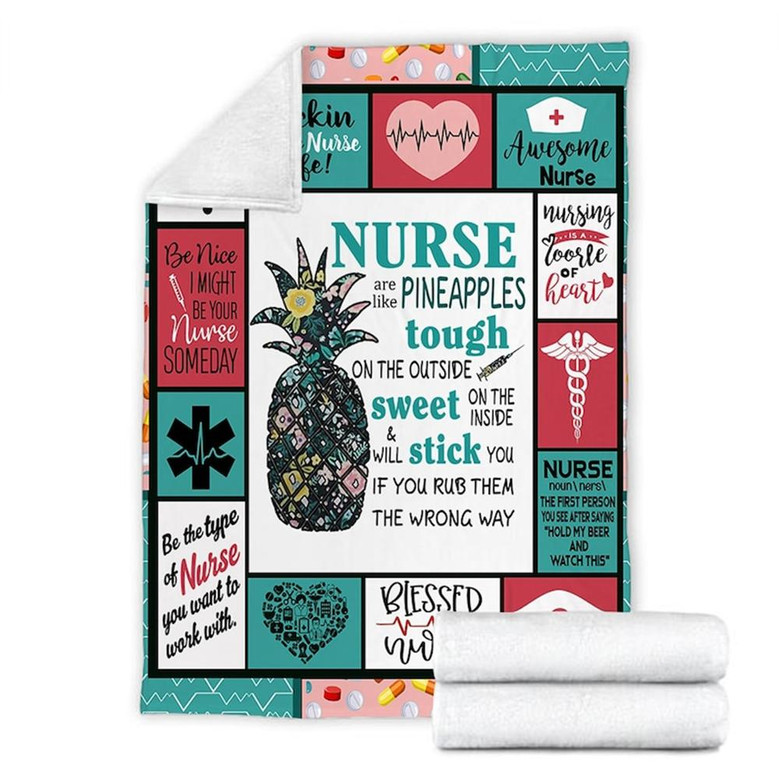 Rockin The Nurse Life Blanket , Women's Day Gifts, Christmas Gift For Mom Nurse , Anniversary Gift, Nurse Blanket