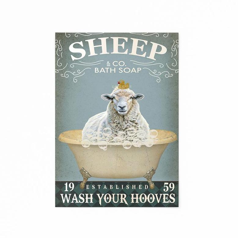 Sheep And Co.Bath Soap Wash Your Hooves Poster