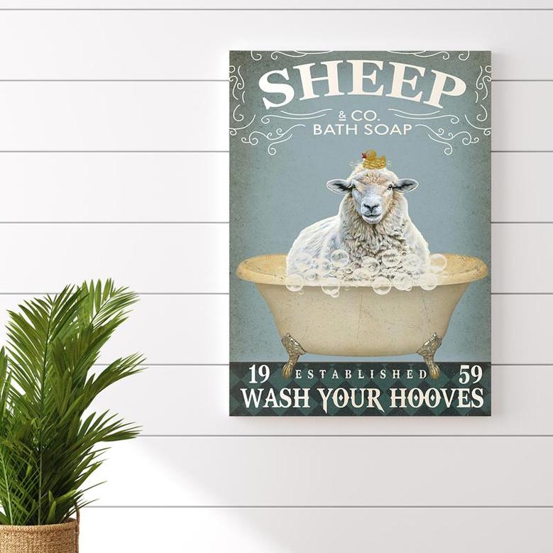 Sheep And Co.Bath Soap Wash Your Hooves Poster